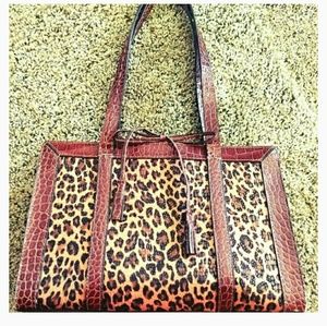 Liz Claiborne Cheetah & Croc Embossed Purse